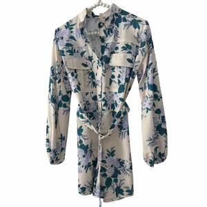 Pink Ripple floral romper sz M